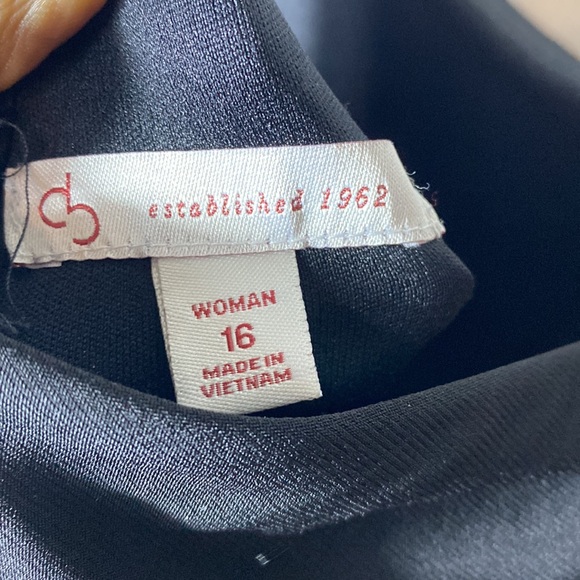 Women’s Floral Black and Red Dress Special Event Size 16 Dress Barn Side Pockets - Picture 5 of 8